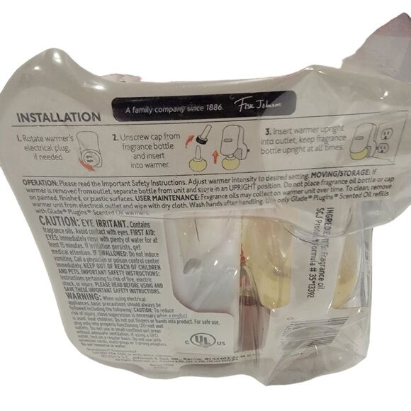 GLADE Pluggins Cherish The Present NIP Apple Cinnamon Warmer & Refill - Picture 2 of 2